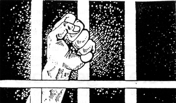 the main image for the post shows a fist raised in protest that is within a jail cell